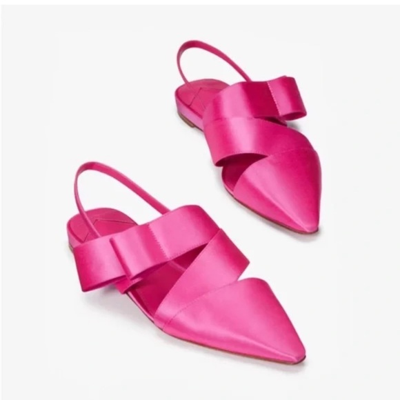 kate spade Shoes - Kate Spade New York Bianca Slingback Pink Satin Women's Flats